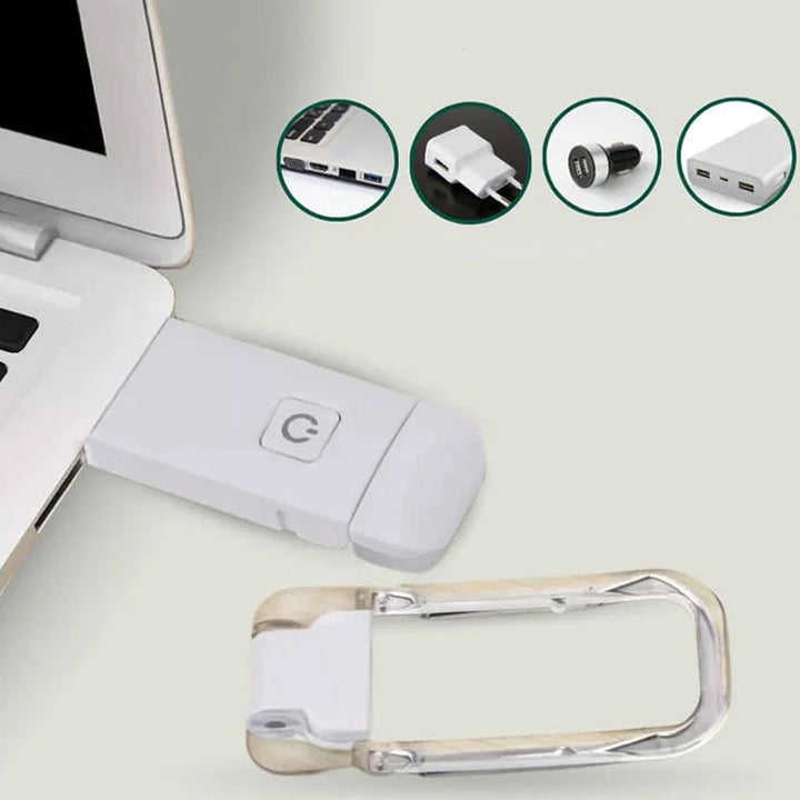 "Portabel justerbar uppladdningsbar LED-boklampa i rosa, svart, grön, blå eller vit med flexibel hållare och USB-laddning."