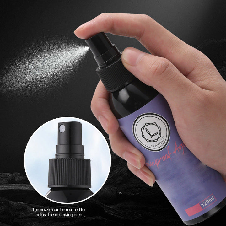 "Regnavvisande spray för bilglas, genomskinlig flaska, förbättrar sikten och avvisar vatten på vindruta och speglar."