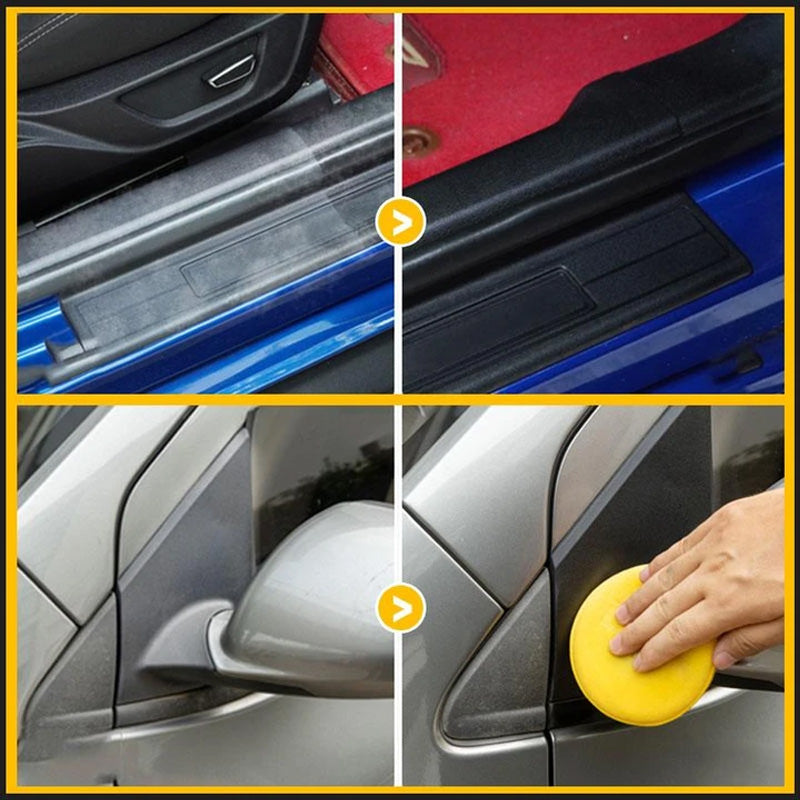 "Reparationsagent för plastdetaljer i bil, kapsel på 10 ml med applikator, perfekt för stötfångare och speglar."