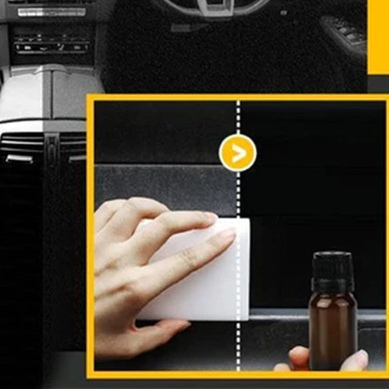 "Reparationsagent för plastdetaljer i bil, kapsel på 10 ml med applikator, perfekt för stötfångare och speglar."