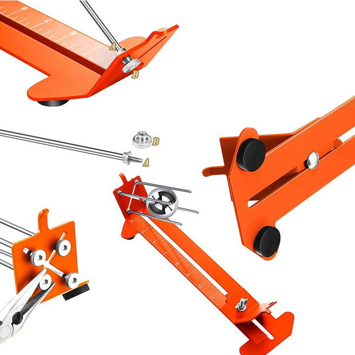 "Robust verktygssats för att skapa armband, inkluderar flera färgalternativ i gröna och orange toner för DIY-entusiaster."