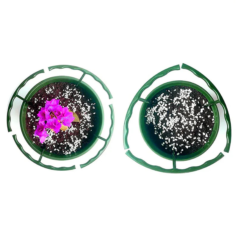 "Robusta, gröna stödburar för trädgårdsväxter, anslutbara och väderbeständiga stödfästen för elegant och ordnad trädgård."