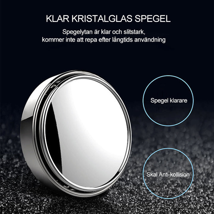"Roterbara extra backspeglar 360° för bilar, klara glas i silver, svart, vit färg, förbättrar synfält och säkerhet."