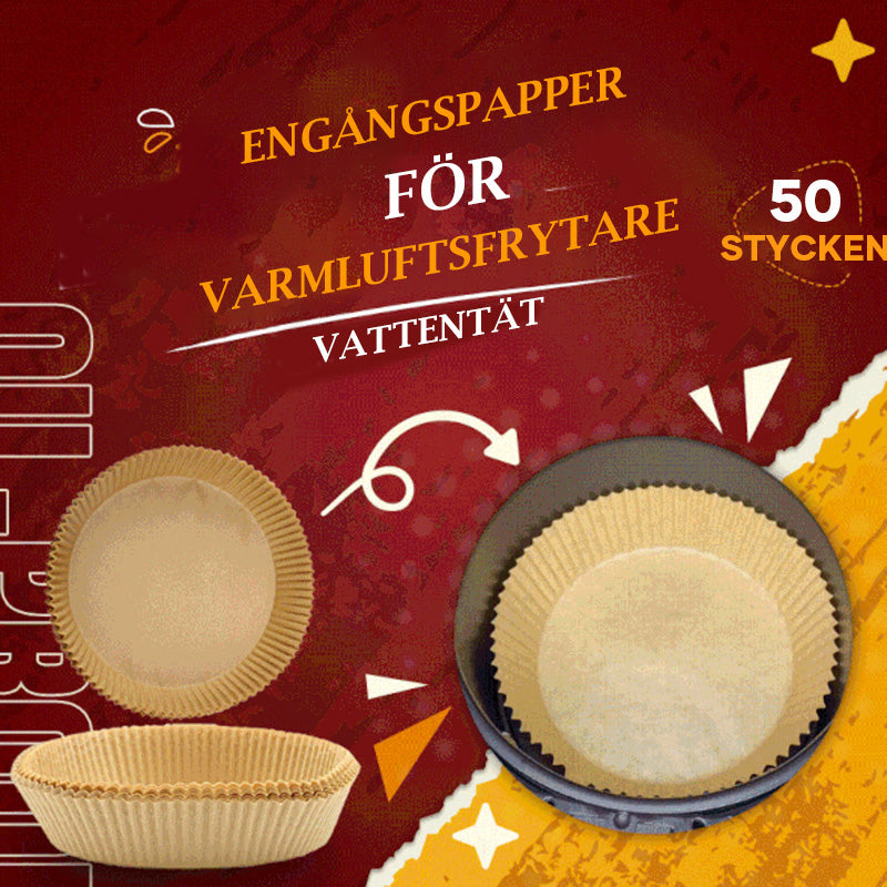 "Runda silikonpapper för luft fritös, oljesäker, med förhöjda kanter; enkla att använda och non-stick för ren matlagning."