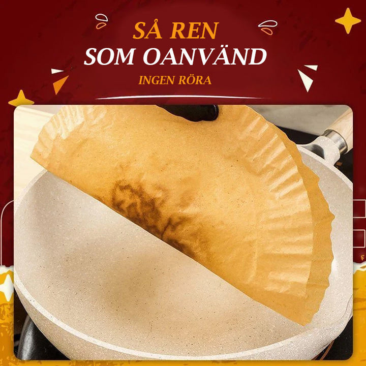 "Runda silikonpapper för luft fritös, oljesäker, med förhöjda kanter; enkla att använda och non-stick för ren matlagning."