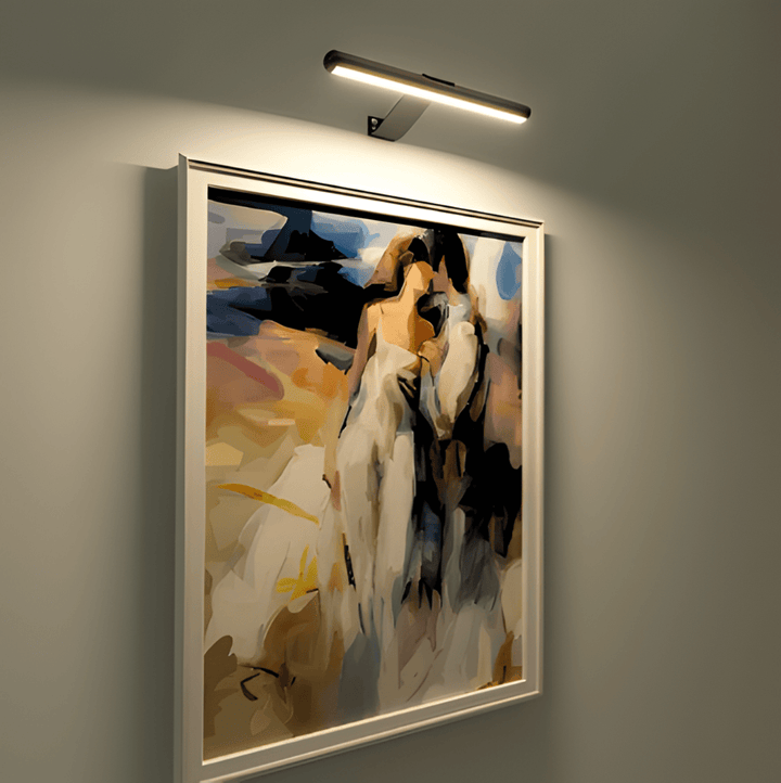 Sladdlös LED-vägglampa, modern & roterbar design.  Mjukt, behagligt ljus. Enkel installation.