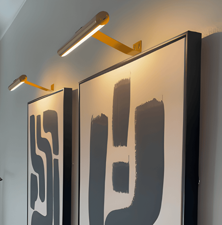Sladdlös LED-vägglampa, modern & roterbar design.  Mjukt, behagligt ljus. Enkel installation.