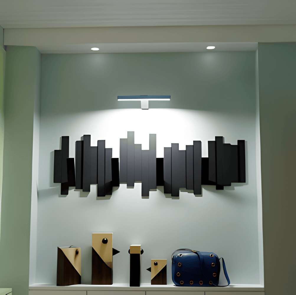Sladdlös LED-vägglampa, modern & roterbar design.  Mjukt, behagligt ljus. Enkel installation.