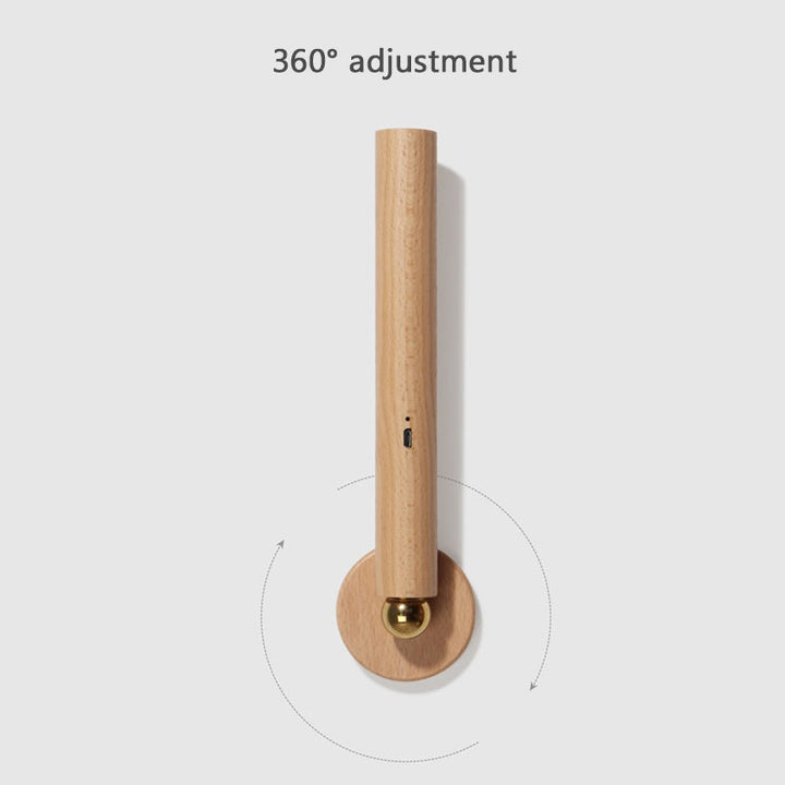 Smart 360° vägglampa i trädesign med justerbar styrka, elegant och bärbar, perfekta för modern heminredning.