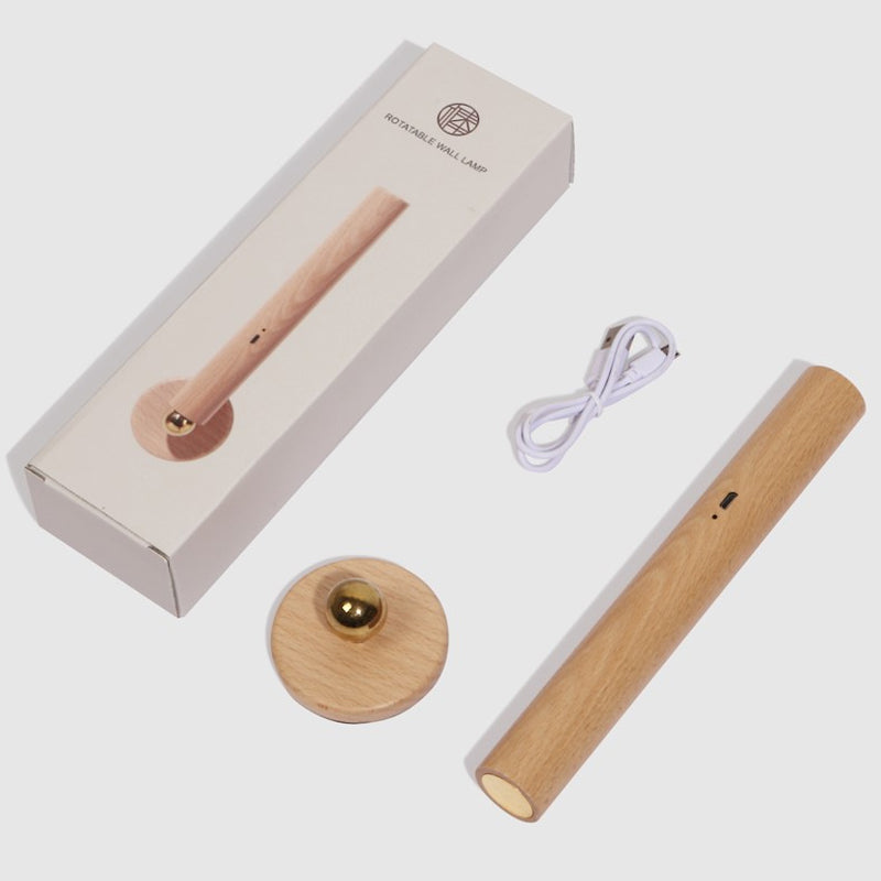 Smart 360° vägglampa i trädesign med justerbar styrka, elegant och bärbar, perfekta för modern heminredning.