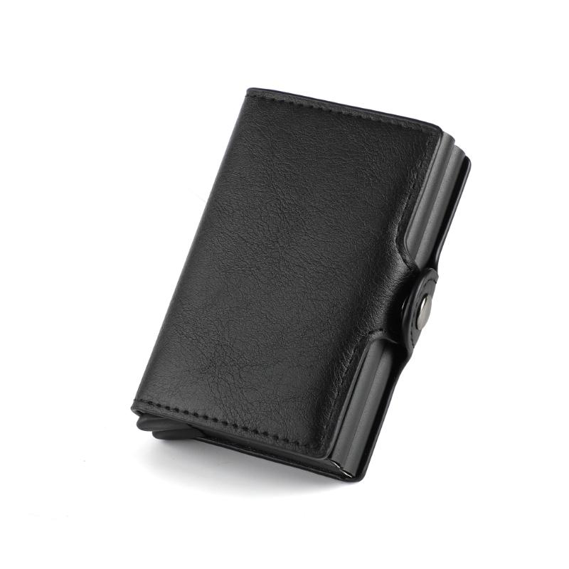 "Smart RFID-blockerande plånbok för män i PU-läder, stilren design, kompakt och rymlig, finns i flera färger."