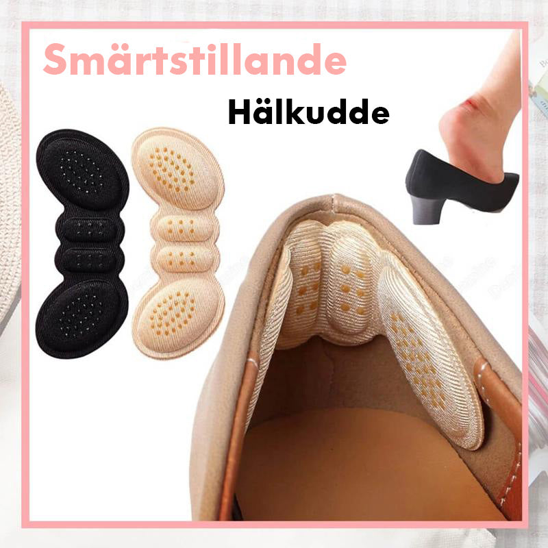 "Smärtlindrande självhäftande hälkudde för skor unisex i beige, svart och rosa, motverkar skoskav, flera färger."