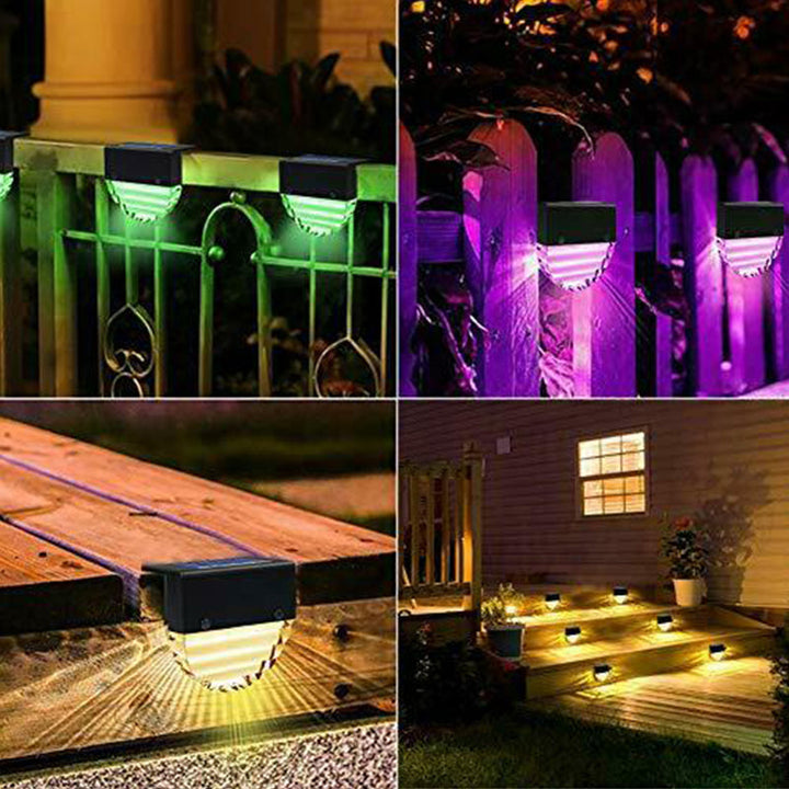 "Solcellsdriven altanbelysning IP65, elegant design, varmt och flerfärgat ljus, vädertålig för trädgårdsdekoration."