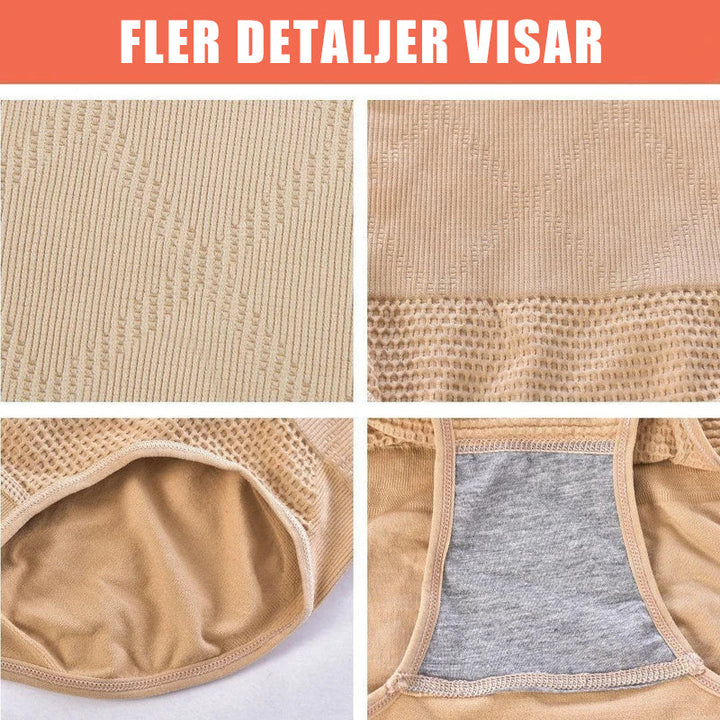 "Sömlös högmidja shape wear trosa för kvinnor, slät design, passar under kläder, i material som formar och stöder"