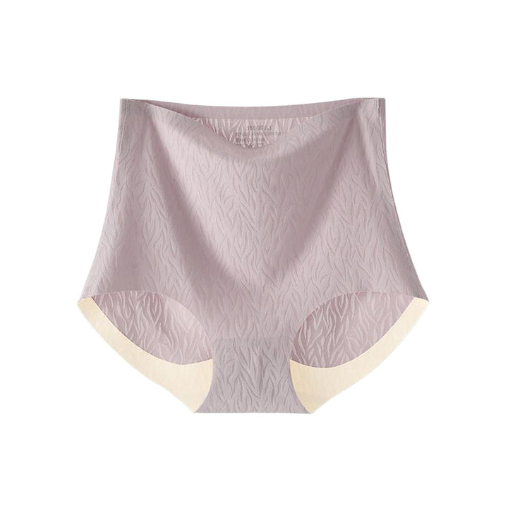 "Sömlösa underkläder för kvinnor med hög midja, beige, andningsbar bomullsgren, osynlig och bekväm passform."