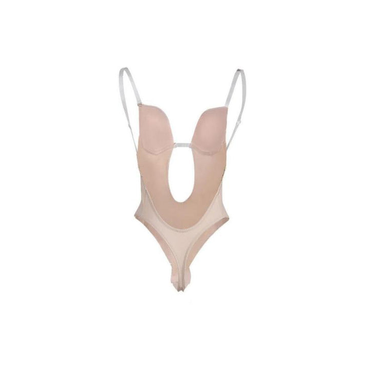 "Sömlöst dam shapewear, låga skärningar, formande design, justerbara axelband, vit färg, nylonblandning för komfort."