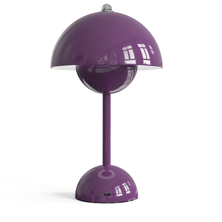 Söt svampformad bordslampa, mjuk belysning. Batteridriven, trendig design.