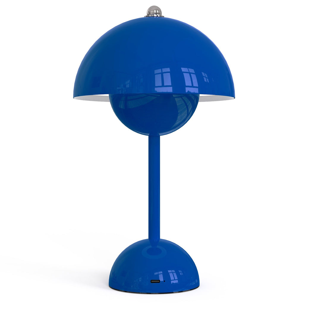 Söt svampformad bordslampa, mjuk belysning. Batteridriven, trendig design.
