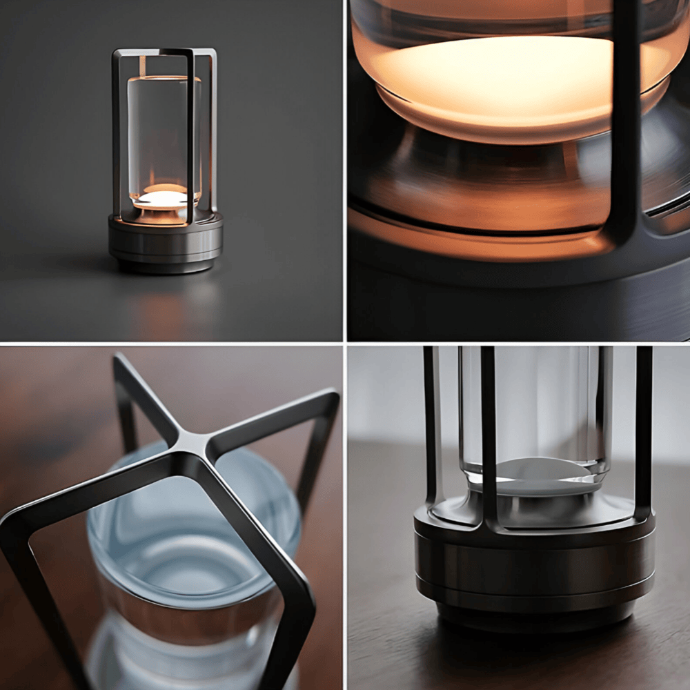 Stilren, vattentät bordslampa. Portabel, elegant design för inom- & utomhusbruk.
