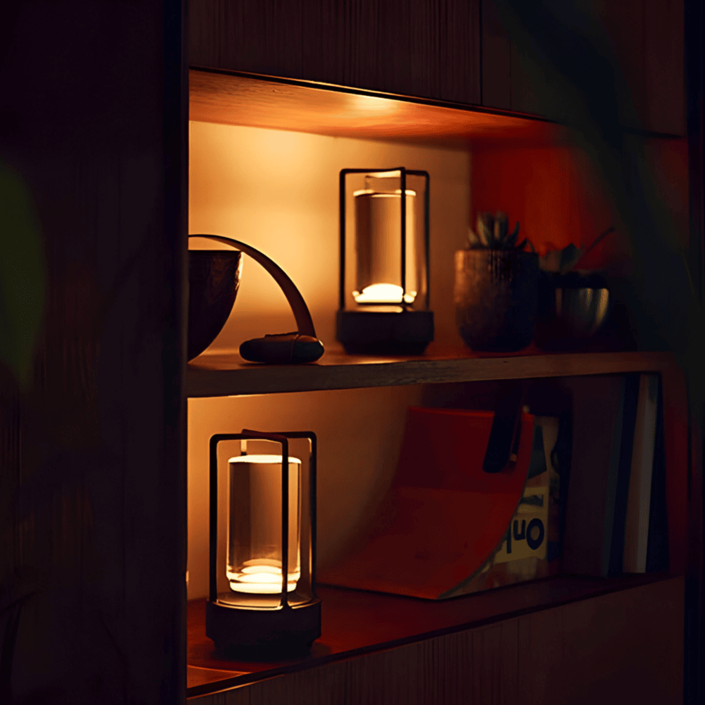 Stilren, vattentät bordslampa. Portabel, elegant design för inom- & utomhusbruk.