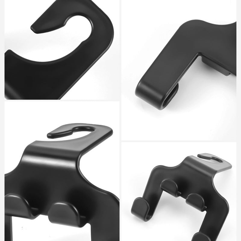 "Svart multifunktionell mobiltelefonhållare för bil med elegant design och hållbart ABS-material, enkel montering."