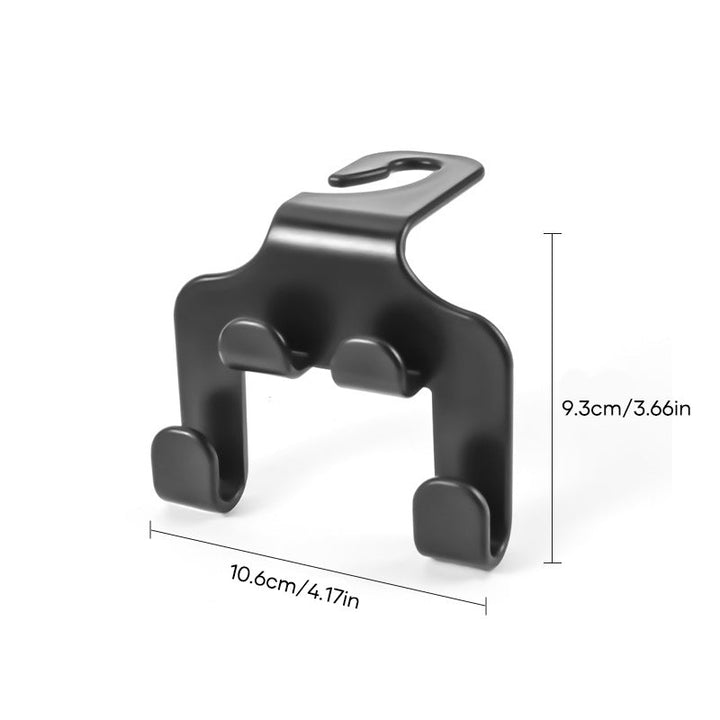 "Svart multifunktionell mobiltelefonhållare för bil med elegant design och hållbart ABS-material, enkel montering."