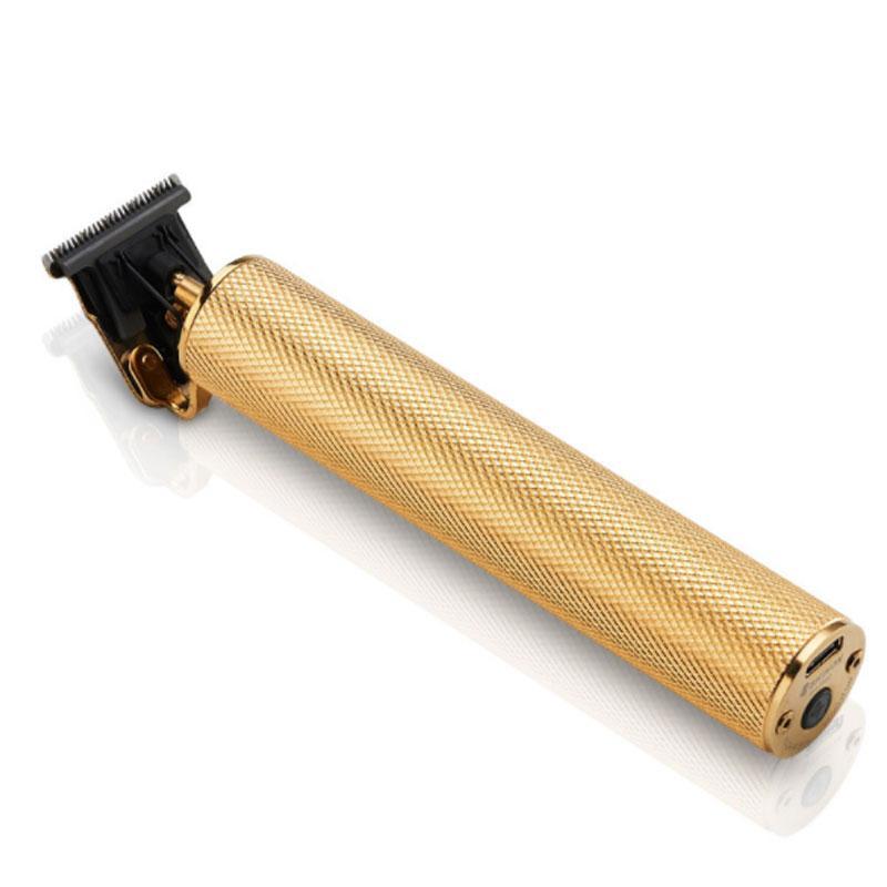 "Trådlös herrhårtrimmer med sylvasst T-blad, USB-laddning, två lägen och säker R-bladsdesign för precis grooming."