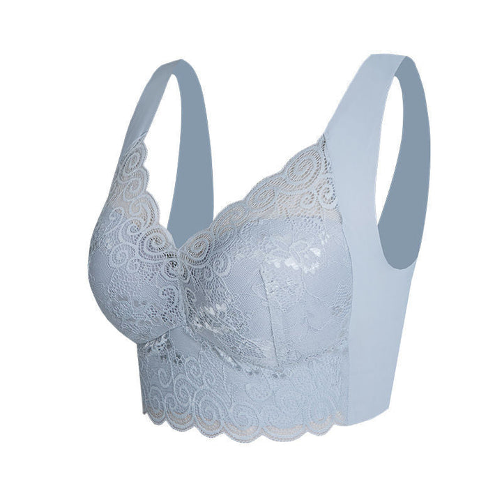 "Trådlös push-up bh i spets utan bygel, elegant spetsdesign, bekväm vardagsanvändning, sofistikerad kvinnlig stil."