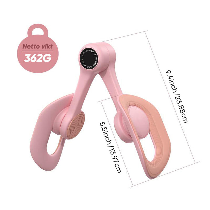 "Träningsverktyg med smart skärm och TPE-band; perfekt för hemmafitness, stärkande rosa och blå elastiska band."