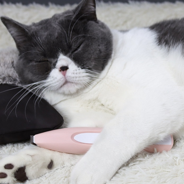 "Tyst rakapparat för djurhår i snygga färger: grön, rosa, vit. Kompakt design, perfekt för husdjursvård och trimming."