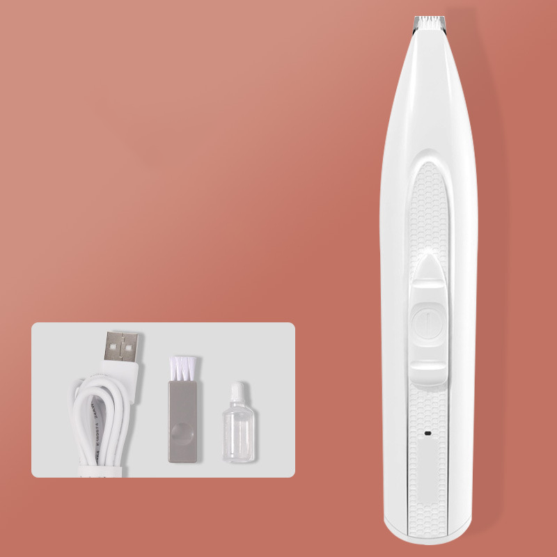 "Tyst rakapparat för djurhår i snygga färger: grön, rosa, vit. Kompakt design, perfekt för husdjursvård och trimming."