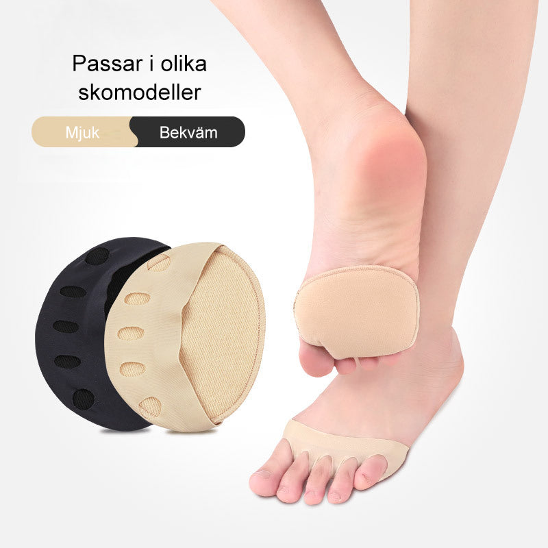 "Unisex gel halkfri tåstrumpa i svart och beige, mjukt silikon gel och bomullsmaterial för optimalt stöd och komfort."