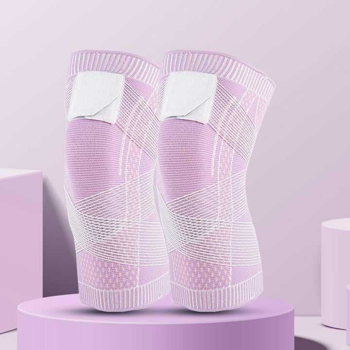 "Unisex knäskydd i andningsbar stickad nylon, ergonomisk design, justerbar passform, finns i olika färger."