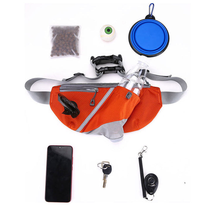 "Unisex midjeväska för hundträning, justerbar och färgglad i nylon, praktisk för aktiv livsstil och hundpromenader."