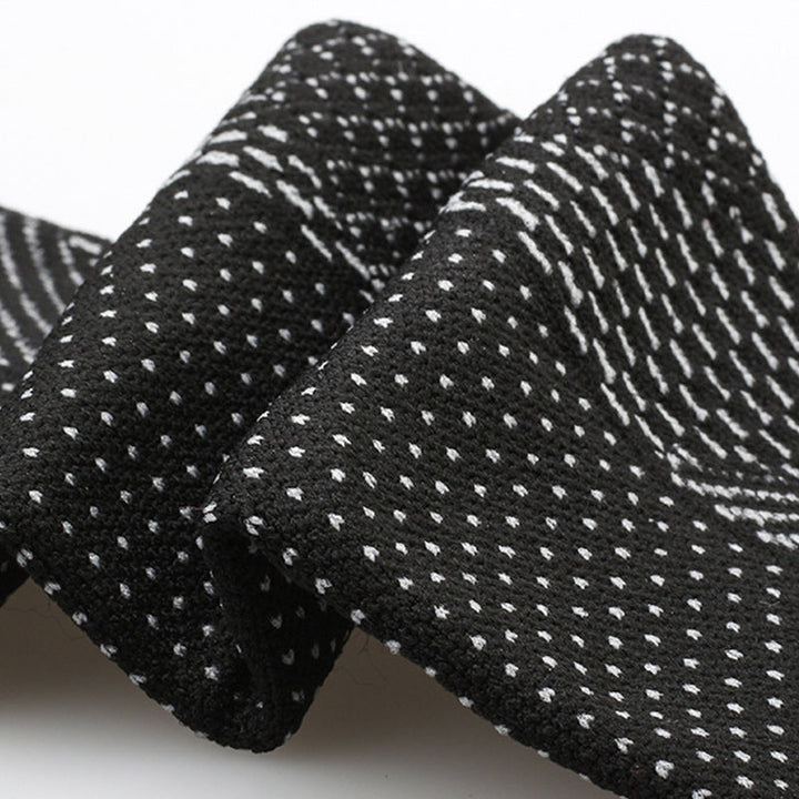 "Unisex smärtlindrande kompressionsstrumpor i svart, vit och röd; stödjande och komfortabla för dagligt bruk."