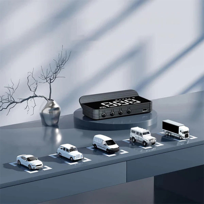 "Universal holografisk hastighetsmätare projicerad på vindruta, modern design för bilinteriör, enkel installation."