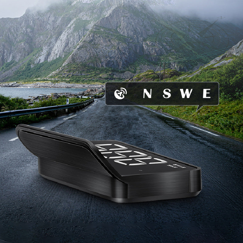 "Universal holografisk hastighetsmätare projicerad på vindruta, modern design för bilinteriör, enkel installation."