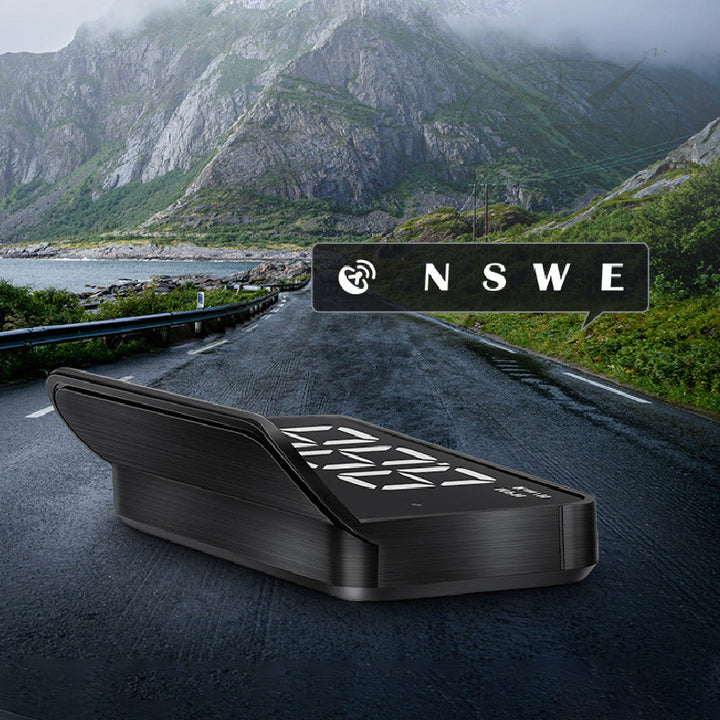 "Universal holografisk hastighetsmätare projicerad på vindruta, modern design för bilinteriör, enkel installation."