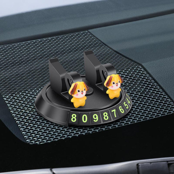 Universell bil mobiltelefonhållare i svart med triangelstabilitet, robust ABS, 360-graders rotation, kompakt för säker körnin