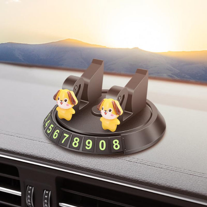 Universell bil mobiltelefonhållare i svart med triangelstabilitet, robust ABS, 360-graders rotation, kompakt för säker körnin