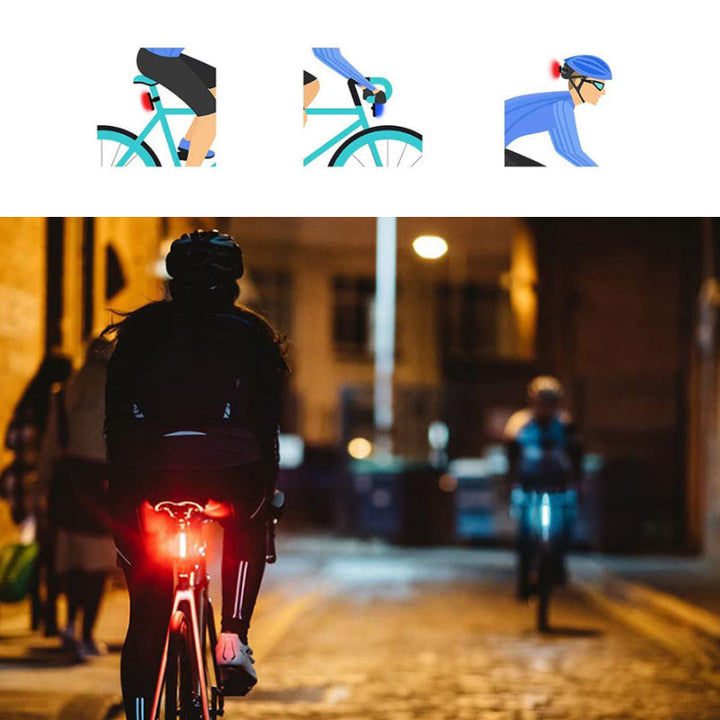 "Universellt magnetiskt ljus för cykling, nattaktiviteter; kompakt, bärbar design, vitt och rött ljus för säkerhet."