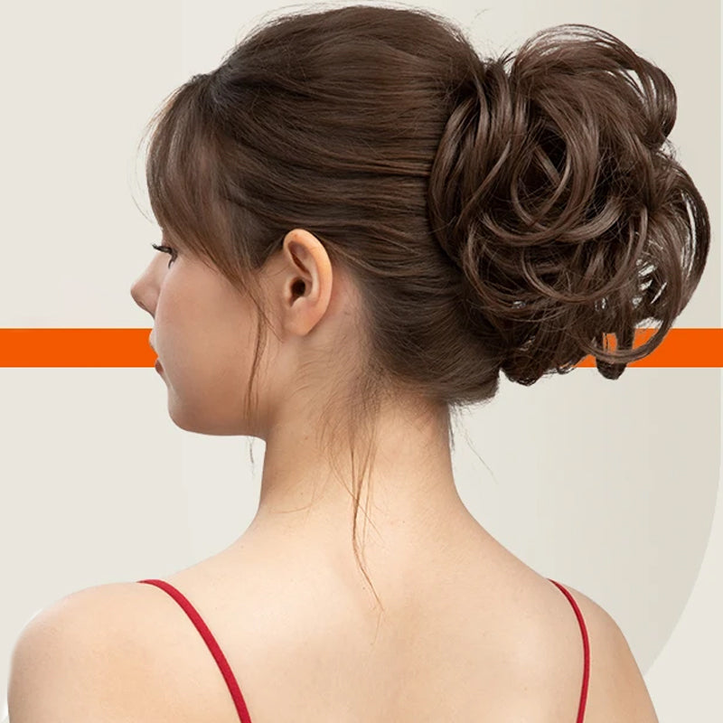"Vågig dam håraccessoar med sidokam i lätt Japan-fiber, för enkel och chic hårstyling med elegant knut."