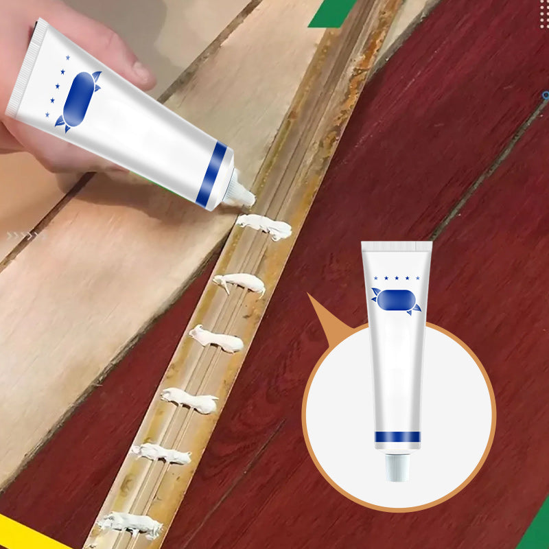 "Vattenresistent multifunktionellt nagelfritt lim för trä, plast, metall; idealiskt för hemprojekt utan borrning."