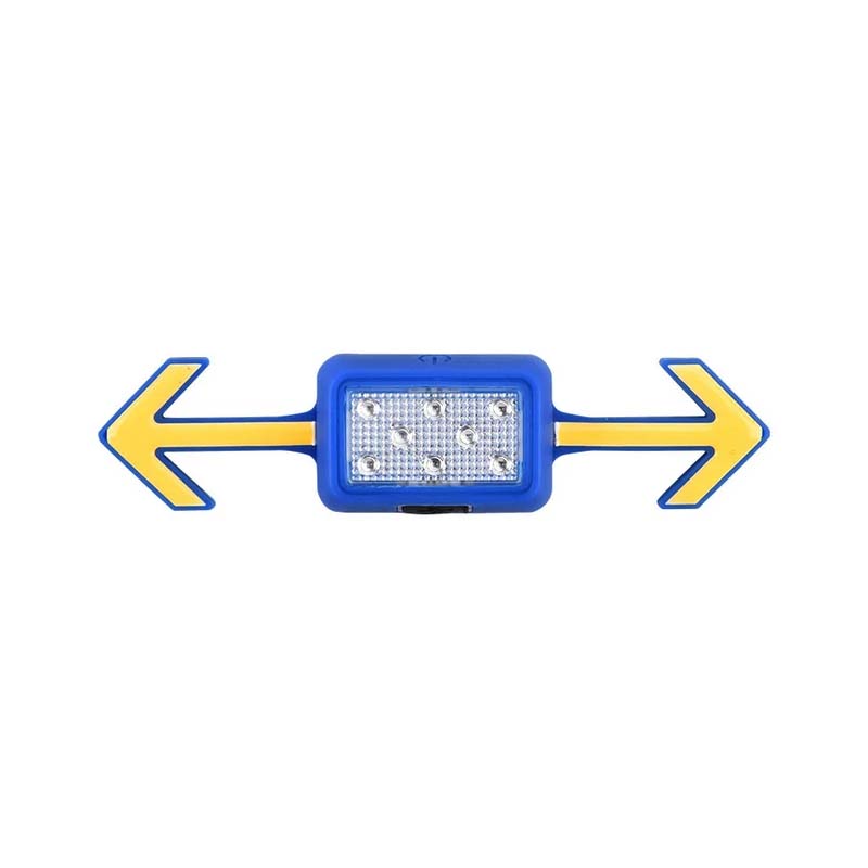 "Vattentät cykelblinkerslampa med fjärrkontroll, röd och svart, monterad på hjälm för optimal säkerhet och synlighet."