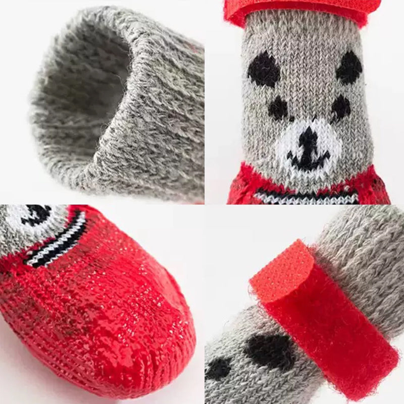 "Vattentäta halkfria hundskor i flera färger, andningsbara med halkfri sula, ger skydd och stil åt husdjurens tassar."