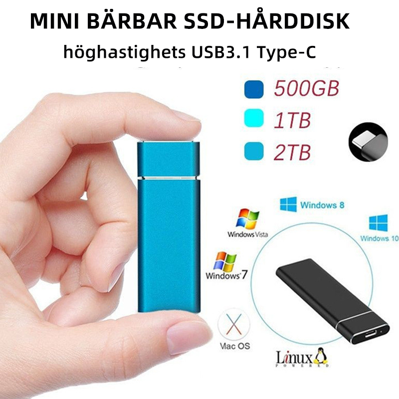 Ultrahastighets extern SSD -hårddisk