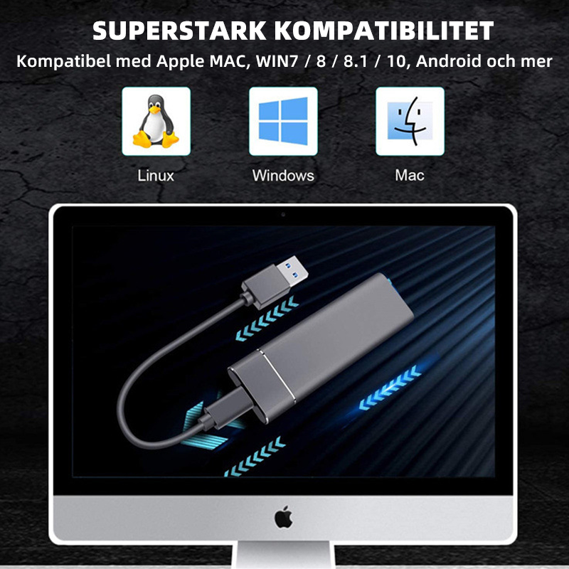 Ultrahastighets extern SSD -hårddisk